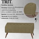 Ver imagem 3 de Puff Puf Para Sala 100 cm Pes Madeira Trit Veludo SL 945 Peer