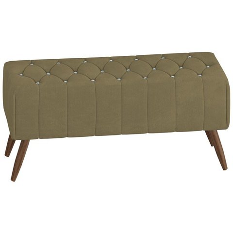 Puff Puf Para Sala 100 cm Pes Madeira Trit Veludo SL 945 Peer