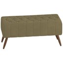 Ver imagem 1 de Puff Puf Para Sala 100 cm Pes Madeira Trit Veludo SL 945 Peer