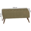 Ver imagem 4 de Puff Puf Para Sala 100 cm Pes Madeira Trit Veludo SL 945 Peer