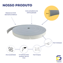 Ver imagem 3 de Moldura Painel Ripado Eva Autocolante Liso 5cmx5mm 10 Metros - Cinza
