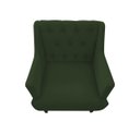 Ver imagem 2 de Poltrona Decorativa Julia Suede Verde Pés Madeira Mz Decor