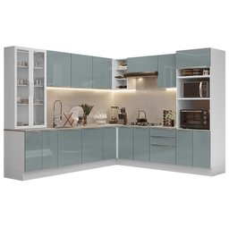 Armário de Cozinha Completa 566cm Branco/cinza Lux Madesa 01 - 3
