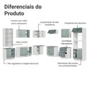 Ver imagem 5 de Armário de Cozinha Completa 566cm Branco/cinza Lux Madesa 01