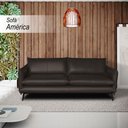 Ver imagem 2 de Sofá Decorativo Sala de Estar América 4 Lugares 260cm Couro Capuccino - Mozzelar