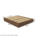 Ver imagem 3 de Cama Queen/Casal com Gavetas Seringal CabeCasa MadeiraOriginals Nogal Marrom