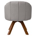 Ver imagem 6 de Kit Poltrona Decorativa Orgânica Flora Base Giratória com Puff Bouclê - Sofa Store:bouclê Cinza Clar