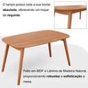 Ver mais imagens de Conjunto Sala de Jantar Mesa 135x80cm Tampo MDF Laminado 4 Cadeiras Madeira Maciça Ceci Yescasa Marr