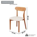 Ver imagem 4 de Conjunto Sala de Jantar Mesa 135x80cm Tampo MDF Laminado 4 Cadeiras Madeira Maciça Ceci Yescasa Marr