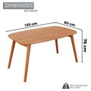 Ver imagem 3 de Conjunto Sala de Jantar Mesa 135x80cm Tampo MDF Laminado 4 Cadeiras Madeira Maciça Ceci Yescasa Marr