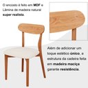 Ver imagem 7 de Conjunto Sala de Jantar Mesa 135x80cm Tampo MDF Laminado 4 Cadeiras Madeira Maciça Ceci Yescasa Marr