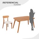 Ver imagem 5 de Conjunto Sala de Jantar Mesa 135x80cm Tampo MDF Laminado 4 Cadeiras Madeira Maciça Ceci Yescasa Marr