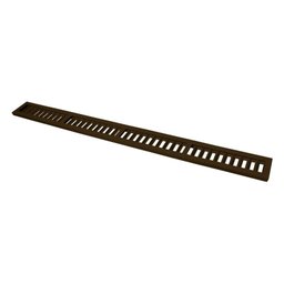 Ralo Grelha Linear com Caixilho em Alumínio Marrom 15x100cm - 4