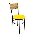 Ver imagem 4 de 2 Cadeiras Pretas para Cozinha Viena Palha:Amarelo