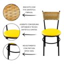 Ver imagem 2 de 2 Cadeiras Pretas para Cozinha Viena Palha:Amarelo