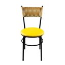 Ver imagem 3 de 2 Cadeiras Pretas para Cozinha Viena Palha:Amarelo