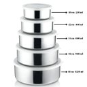 Ver imagem 6 de Jogo 5 Potes Inox com Tampa Conjunto Marmita Vasilha Refeiçao Alimento Armazenamento Empilhavel Orga