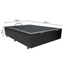 Ver imagem 4 de Base Box Baú para Cama Casal 138x188cm Liz S05 Sintético Preto - Mpozenato