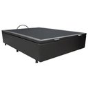 Ver imagem 1 de Base Box Baú para Cama Casal 138x188cm Liz S05 Sintético Preto - Mpozenato