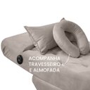Ver imagem 4 de Maca Lash Designer Cilios Luxo Estofada com Massagem Veludo Bege