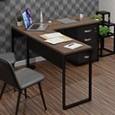 Ver imagem 4 de Conjunto de Escritório Escrivaninha em L e Gaveteiro Volante