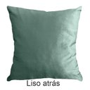 Ver mais imagens de Kit 4 Capas de Almofada Veludo Drapeada Quadrada Bege e Verde Menta