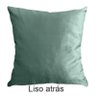 Kit 4 Capas de Almofada Veludo Drapeada Quadrada Bege e Verde Menta - 8