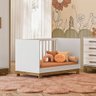 Berço Mini Cama para Quarto Infantil Linha Encanto Slim:branco Acetinado - 2