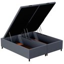 Ver imagem 5 de Base Cama Box Baú Casal Queen 158cm Hit I02 Suede Cinza - Mpozenato