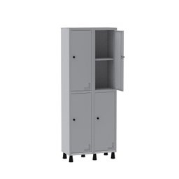 Armário Locker Guarda Volume Aço Light 4 portas 69x179,5cm com prateleira interna - 3