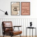 Ver imagem 1 de Kit 2 Quadros Cantinho do Café Quentinho 45x34cm - com Vidro:moldura Branca