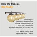 Ver imagem 7 de Lustre Pendente Figo Prata- 4 Globos Esfera de Vidro Âmbar