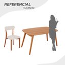 Ver imagem 5 de Conjunto Sala de Jantar Mesa 135x80cm Tampo em MDF Laminado 4 Cadeiras Ceci Yescasa Marrom/Off White