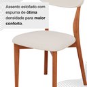 Ver imagem 6 de Conjunto Sala de Jantar Mesa 135x80cm Tampo em MDF Laminado 4 Cadeiras Ceci Yescasa Marrom/Off White