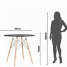 Mesa Cozinha Eames Eiffel 90cm Redonda Madeira Mdf Tx - 4