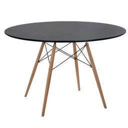 Mesa Cozinha Eames Eiffel 90cm Redonda Madeira Mdf Tx - 2