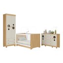 Ver imagem 2 de Quarto de Bebê Completo com Berço Americano 3 em 1 Bombom Multimóveis Mp4626 Madeirado/off White