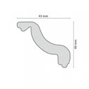 Ver imagem 2 de Kit 120m Linear Roda Teto Perfil de Poliestireno 045 Branco Homestar