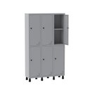 Ver imagem 3 de Armário Locker Guarda Volume Aço Light 6 portas 103,5x179,5cm com prateleira interna