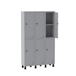 Armário Locker Guarda Volume Aço Light 6 portas 103,5x179,5cm com prateleira interna - 3
