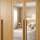 Ver imagem 6 de Guarda-Roupa Casal 6 Portas 4 Gavetas MDF com Pés e Espelho Liss Marrom/Cinamomo