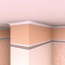 Ver imagem 2 de Kit 120m Linear Roda Teto Perfil de Poliestireno A7 Branco Homestar