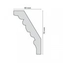 Ver imagem 2 de Kit 120m Linear Roda Teto Perfil de Poliestireno Anna Branco Homestar