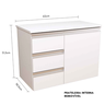 Balcão Móvel Gabinete Mdf para Banheiro com Tampo 60cm Esquerdo - 2