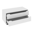 Ver imagem 4 de Gabinete Banheiro 80cm 2 Gavetas Retrô com Rodízios Multimóveis CR10121 Branco