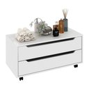 Ver imagem 1 de Gabinete Banheiro 80cm 2 Gavetas Retrô com Rodízios Multimóveis CR10121 Branco