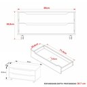 Ver imagem 3 de Gabinete Banheiro 80cm 2 Gavetas Retrô com Rodízios Multimóveis CR10121 Branco