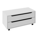 Ver imagem 5 de Gabinete Banheiro 80cm 2 Gavetas Retrô com Rodízios Multimóveis CR10121 Branco