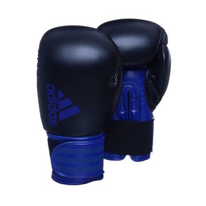 Kit Luva Boxe Hybrid 100 Preto e Azul 16 Oz