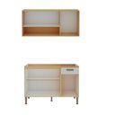 Ver imagem 2 de Cozinha Modulada 3 Peças 100% MDF Bege/Freijo/White